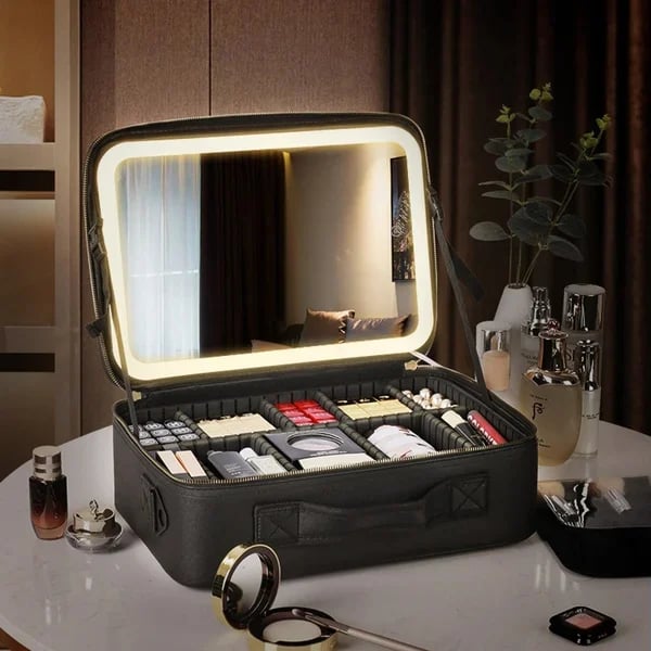 ✈Free Shipping-Makeup bag with LED Mirror