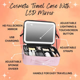 ✈Free Shipping-Makeup bag with LED Mirror